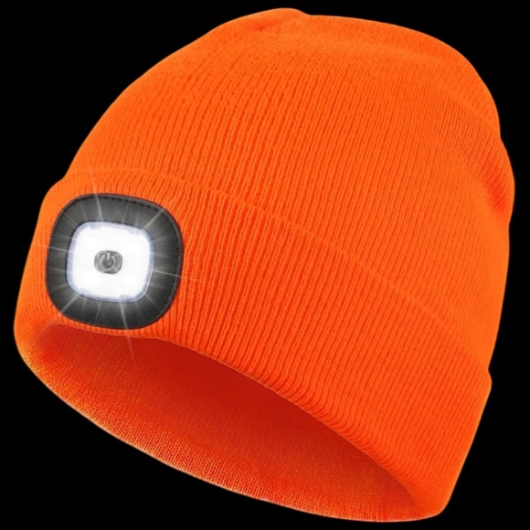 Unisex LED Beanie Knit Skull Cap USB Rechargeable NWT NIP - Picture 5 of 10